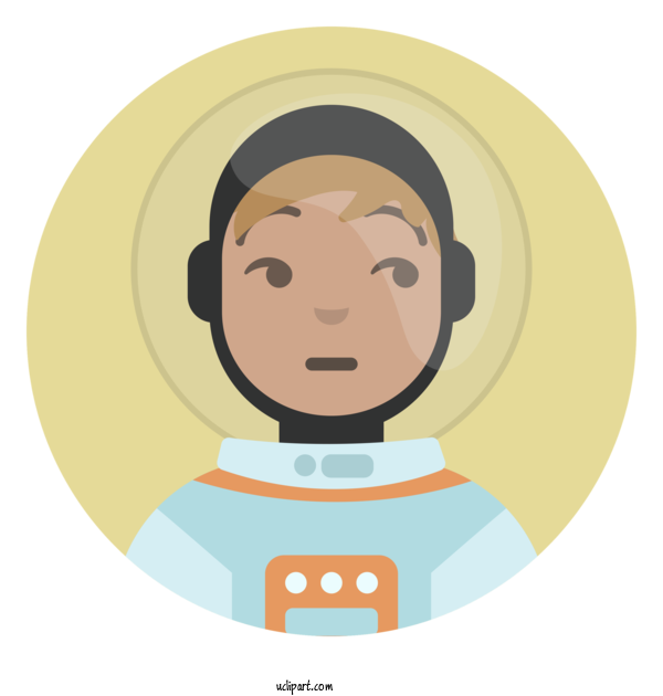Free Occupations Smile Face Cartoon For Astronaut Clipart Transparent Background