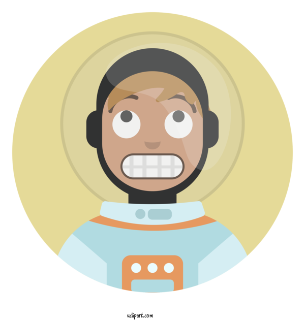Free Occupations Face Facial Hair Forehead For Astronaut Clipart Transparent Background