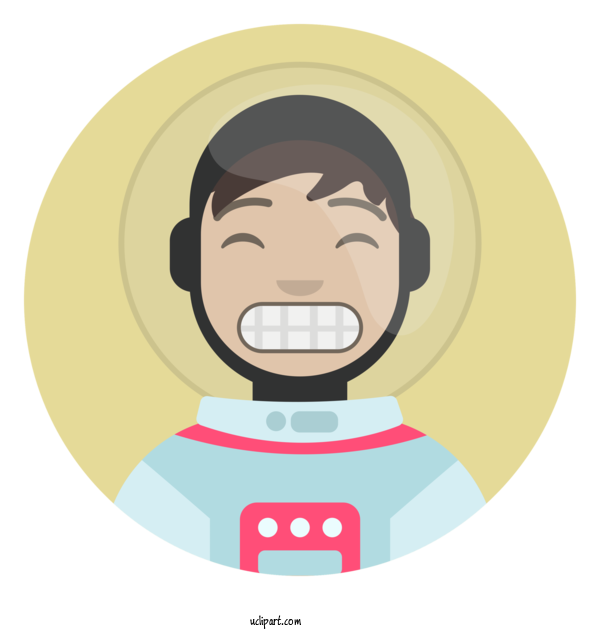 Free Occupations Face Human Mouth Cartoon For Astronaut Clipart Transparent Background