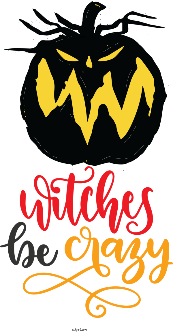Free Holidays Logo Yellow Design For Halloween Clipart Transparent Background