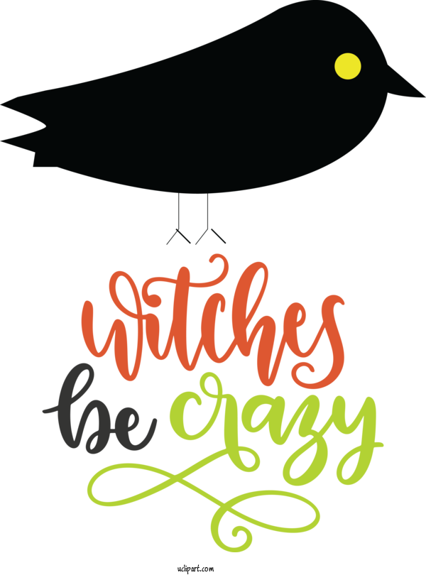 Free Holidays Birds Logo Design For Halloween Clipart Transparent Background