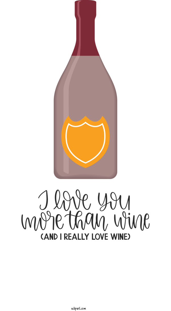 Free Drink Glass Bottle Design Logo For Wine Clipart Transparent Background