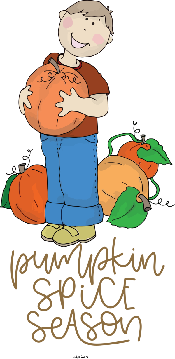 Free Nature Pumpkin Cartoon Drawing For Autumn Clipart Transparent Background