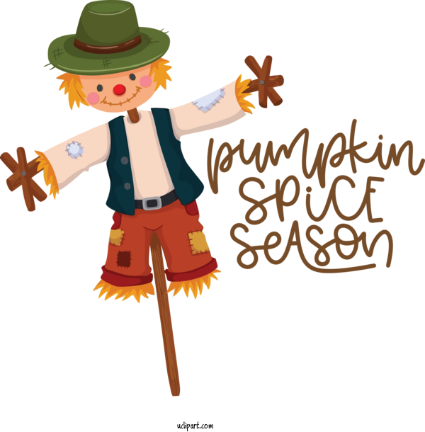 Free Nature Scarecrow Royalty Free For Autumn Clipart Transparent Background