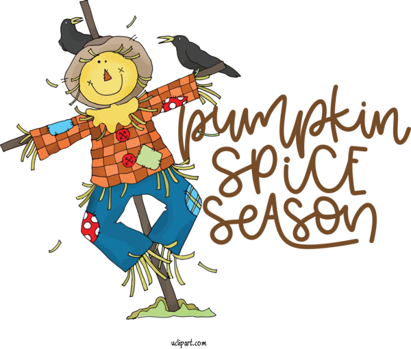 Free Nature Drawing Scarecrow Festival For Autumn Clipart Transparent Background