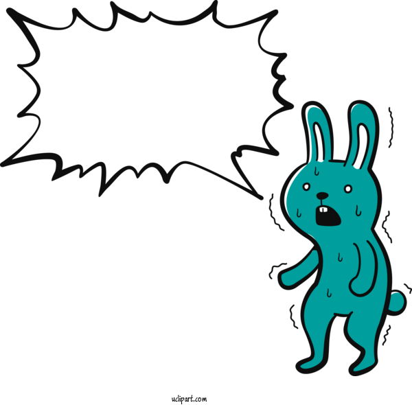 Free Animals Cartoon Leaf Line For Rabbit Clipart Transparent Background