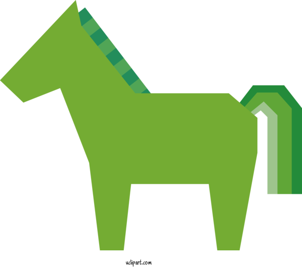 Free Animals Horse Design Green For Horse Clipart Transparent Background