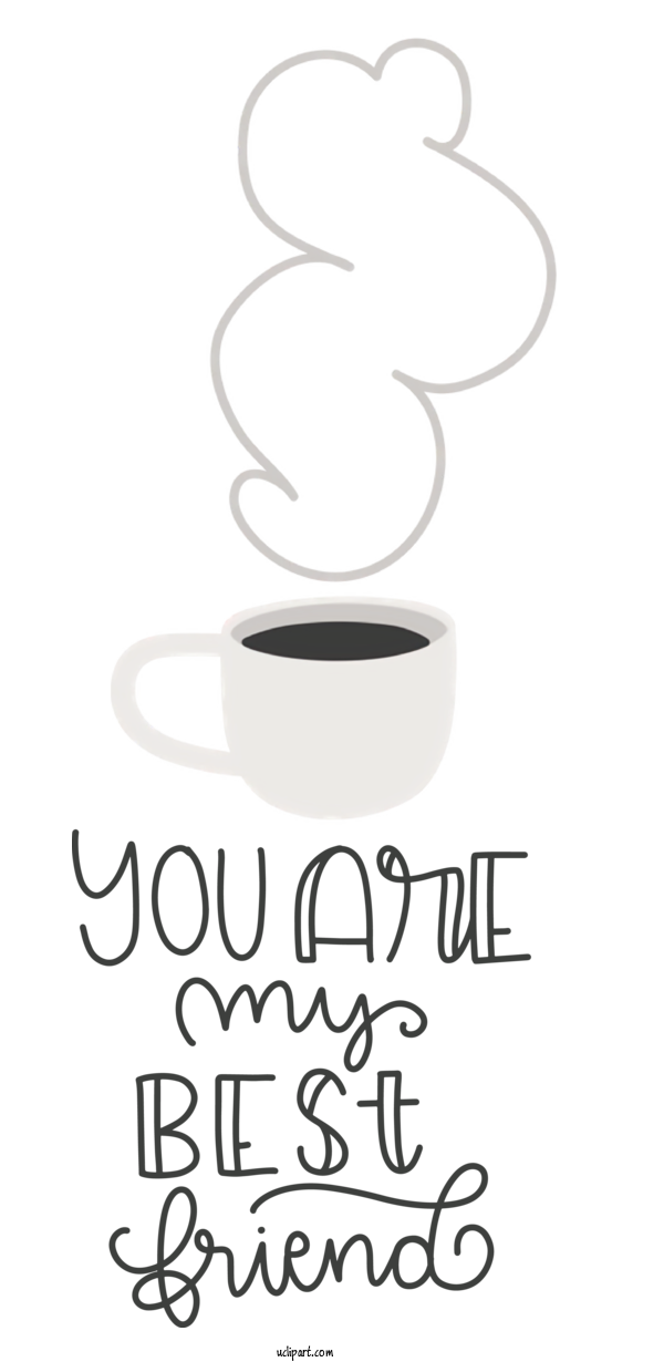 Free Holidays Coffee Cup Logo Calligraphy For Friendship Day Clipart Transparent Background