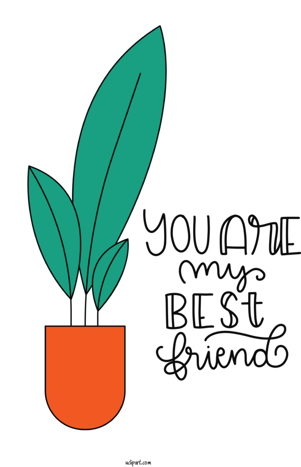 Free Holidays Leaf Plant Stem Line Art For Friendship Day Clipart Transparent Background