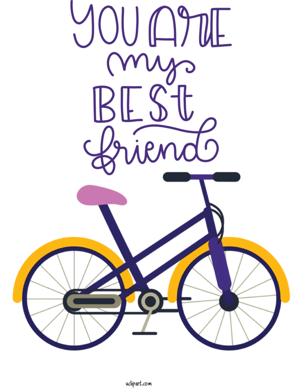 Free Holidays Bicycle Bicycle Frame Bicycle Wheel For Friendship Day Clipart Transparent Background
