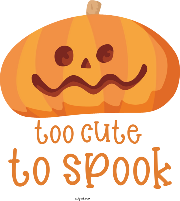 Free Holidays Logo Cartoon Pumpkin For Halloween Clipart Transparent Background