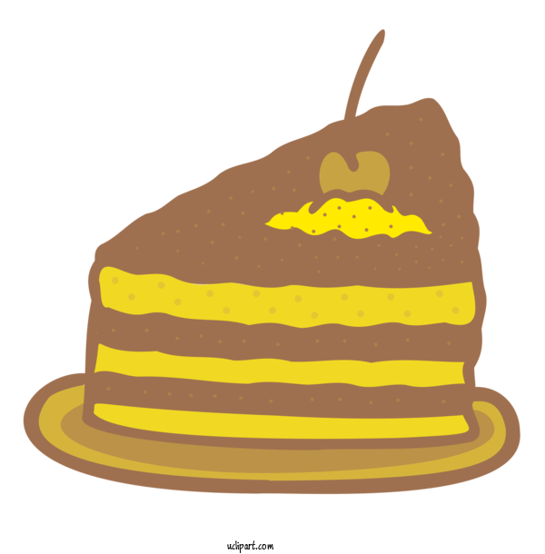 Free Food Hat Yellow Torte For Dessert Clipart Transparent Background