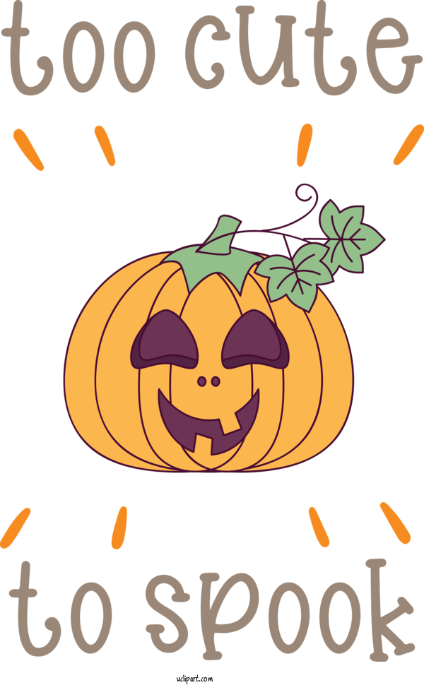 Free Holidays Pumpkin Flower Fruit For Halloween Clipart Transparent Background