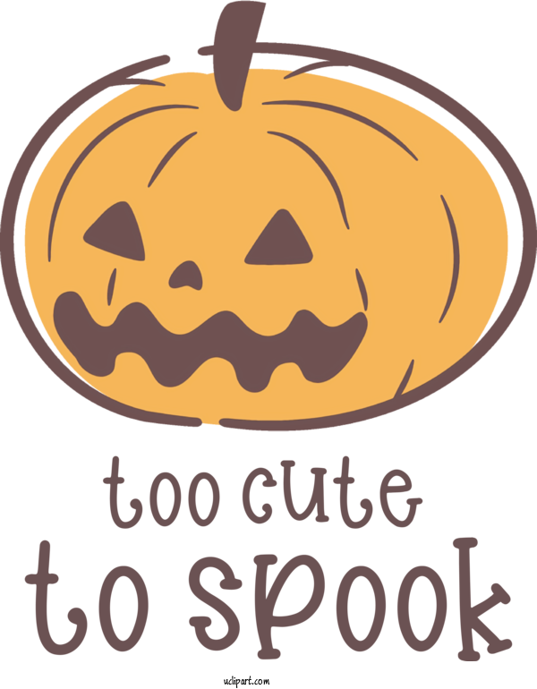Free Holidays Jack O' Lantern Logo Line For Halloween Clipart Transparent Background
