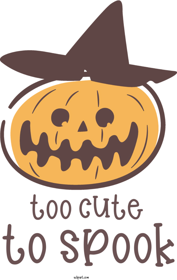 Free Holidays Logo Pumpkin Orthodontic Headgear For Halloween Clipart Transparent Background