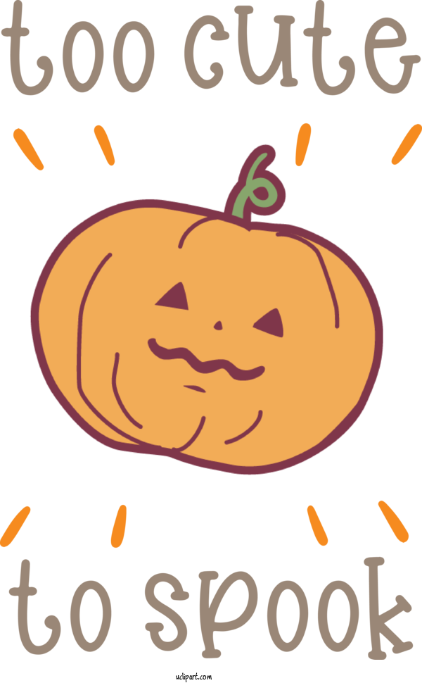 Free Holidays Pumpkin Line Happiness For Halloween Clipart Transparent Background