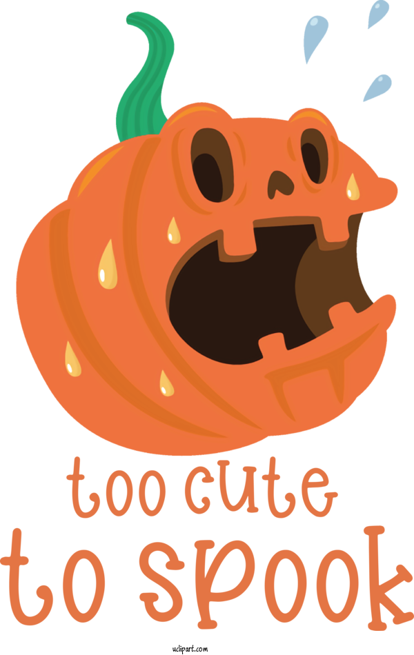Free Holidays Vegetable Pumpkin Logo For Halloween Clipart Transparent Background