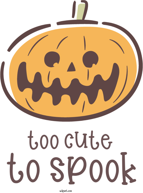 Free Holidays Logo Pumpkin Produce For Halloween Clipart Transparent Background
