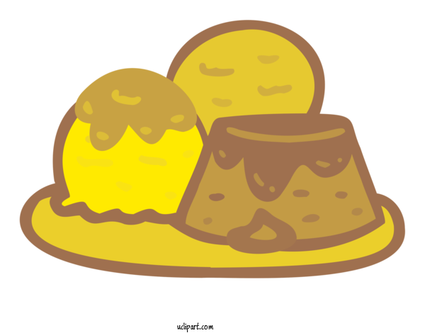 Free Food Cartoon Hat Yellow For Dessert Clipart Transparent Background