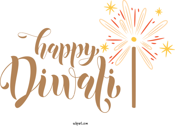 Free Holidays Logo Calligraphy Line For Diwali Clipart Transparent Background