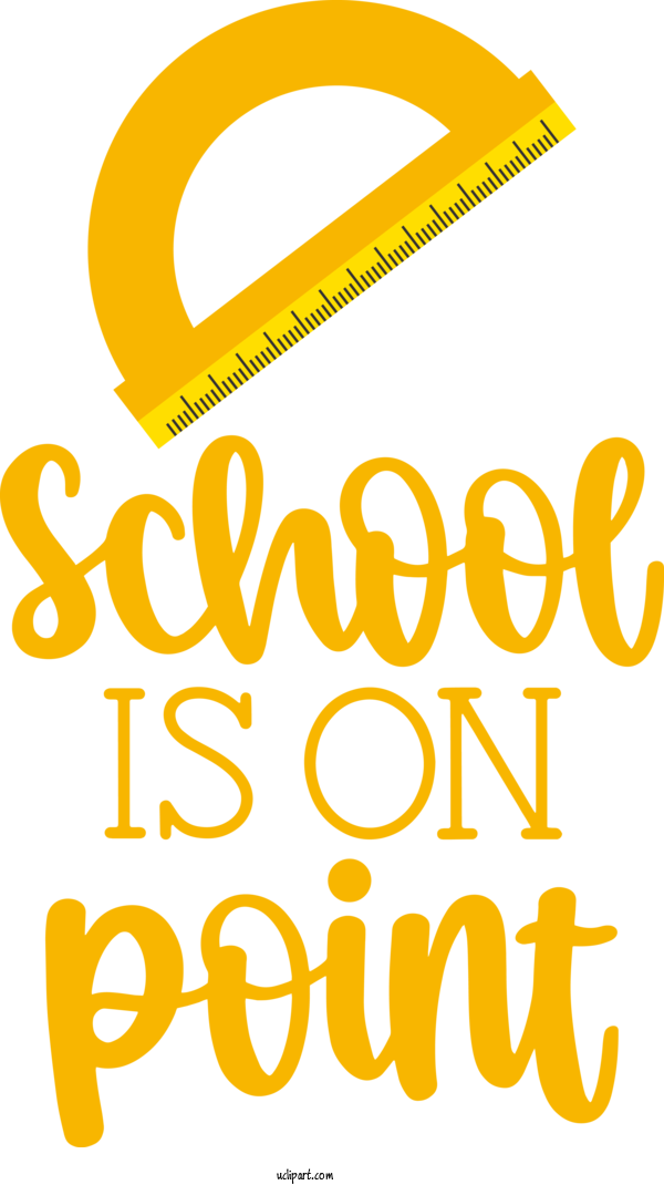 Free School Logo Number Yellow For Back To School Clipart Transparent Background