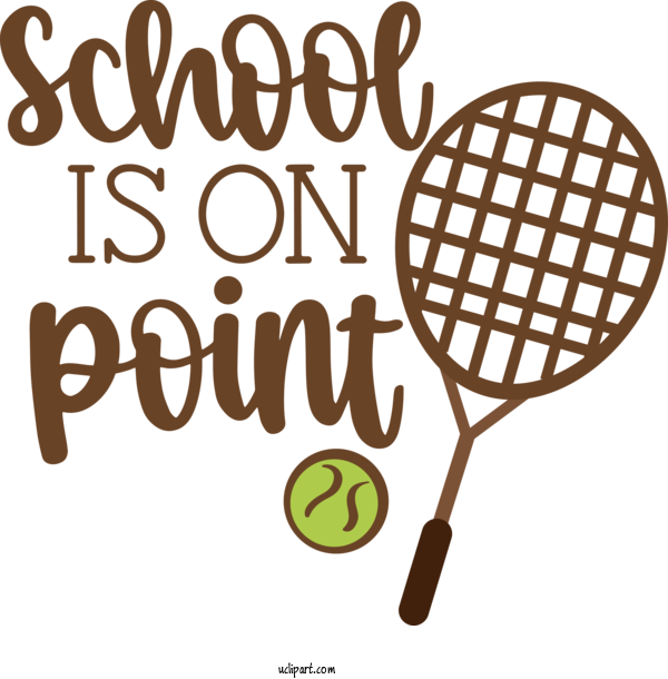 Free School Font Line Racket For Back To School Clipart Transparent Background