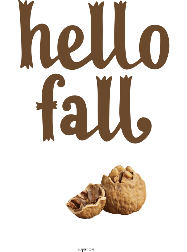 Free Nature Logo Font Walnut For Autumn Clipart Transparent Background