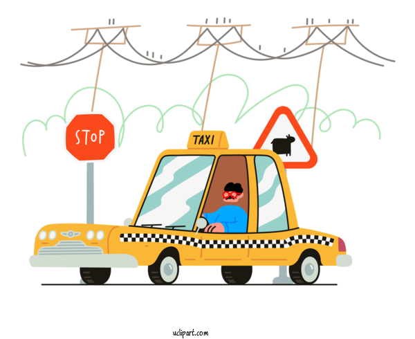 Free Transportation Cartoon Car Drawing For Car Clipart Transparent Background