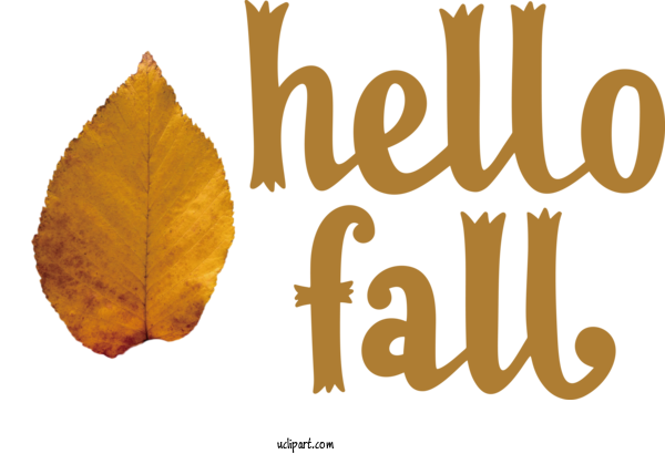 Free Nature Logo Leaf Font For Autumn Clipart Transparent Background