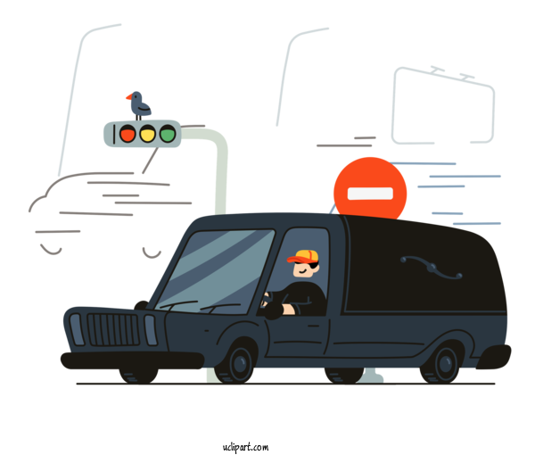 Free Transportation Van Car Driving For Car Clipart Transparent Background