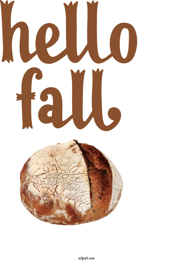 Free Nature Bread Baked Good Font For Autumn Clipart Transparent Background