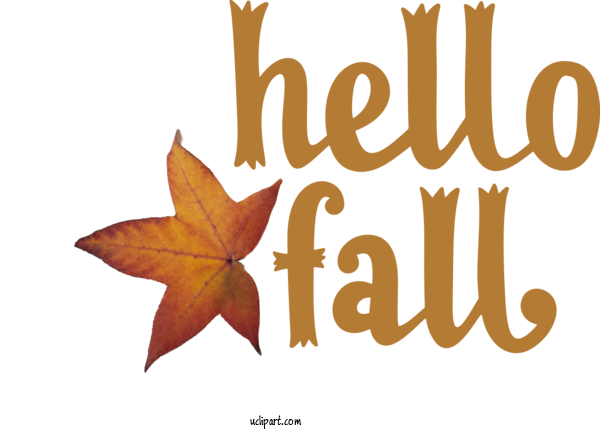 Free Nature Leaf Logo Font For Autumn Clipart Transparent Background