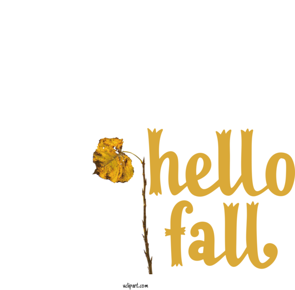 Free Nature Logo Font Yellow For Autumn Clipart Transparent Background