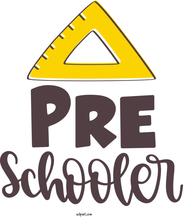 Free School Logo Symbol Yellow For Kindergarten Clipart Transparent Background