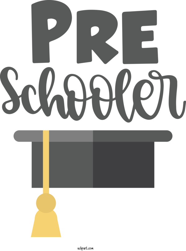 Free School Logo Cartoon Yellow For Kindergarten Clipart Transparent Background