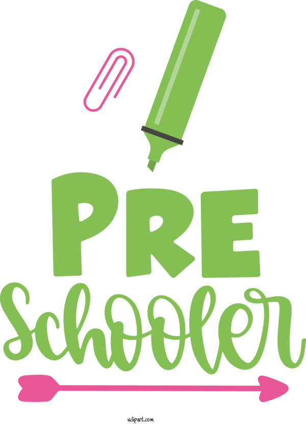 Free School Logo Green Design For Kindergarten Clipart Transparent Background