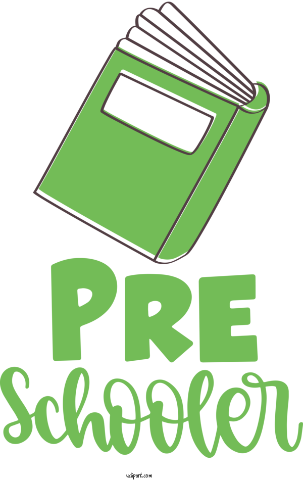 Free School Logo Font Green For Kindergarten Clipart Transparent Background