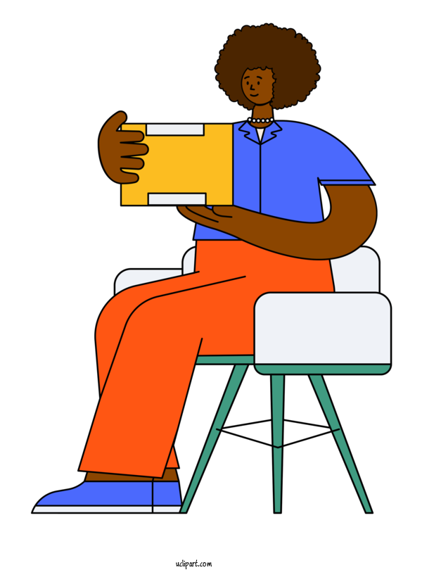 Free Activities Behavior Cartoon Line For Sitting Clipart Transparent Background
