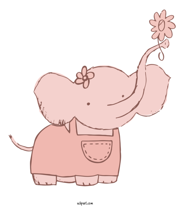 Free Animals Drawing Cartoon Logo For Elephant Clipart Transparent Background