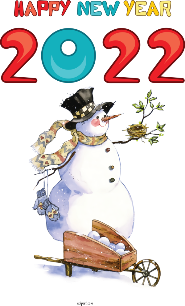Free Holidays Snowman Christmas Day Christmas Tree For New Year 2022 Clipart Transparent Background