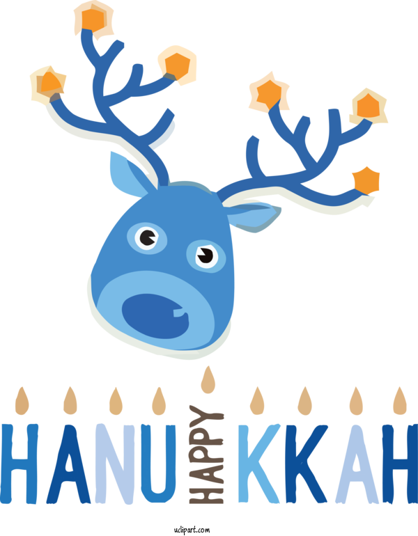 Free Holidays Reindeer Christmas Day Hanukkah For Hanukkah Clipart Transparent Background