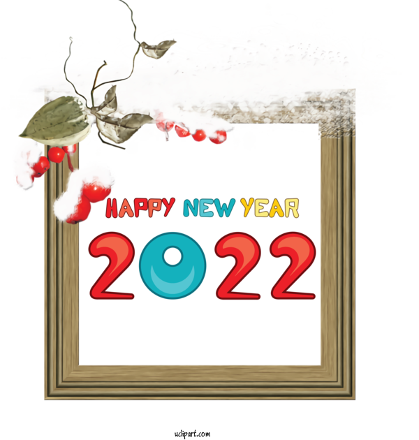 Free Holidays Picture Frame Drawing Cartoon For New Year 2022 Clipart Transparent Background