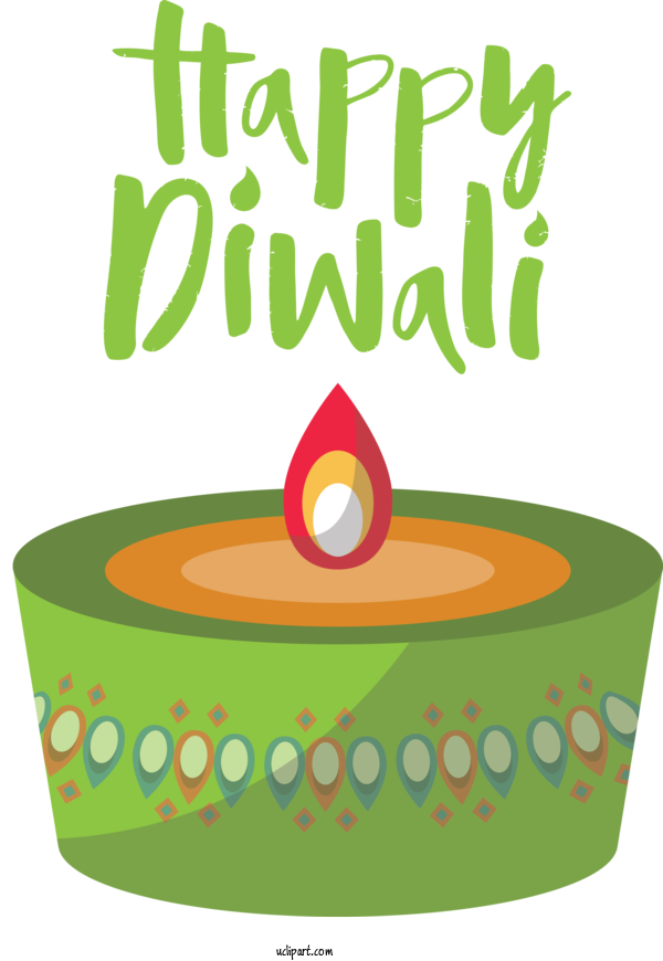Free Holidays Logo Cartoon Green For Diwali Clipart Transparent Background