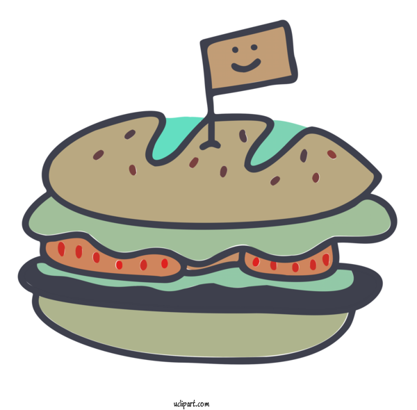Free Food Burger Restaurant Cheeseburger For Fast Food Clipart Transparent Background