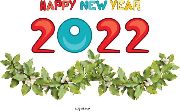 Free Holidays Christmas Day Flower Painting For New Year 2022 Clipart Transparent Background