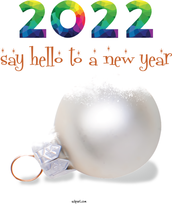 Free Holidays Balloon Font Design For New Year 2022 Clipart Transparent Background