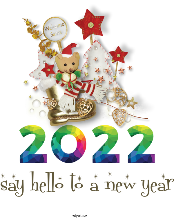 Free Holidays Christmas Day Rudolph Mrs. Claus For New Year 2022 Clipart Transparent Background