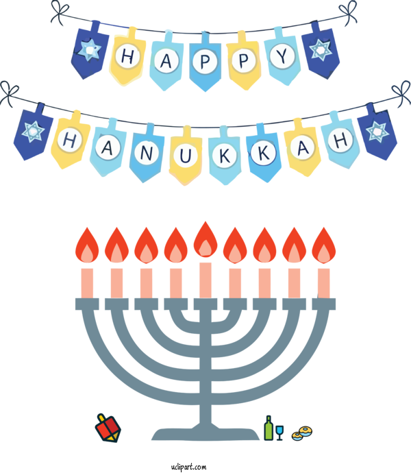 Free Holidays Logo Drawing Festival For Hanukkah Clipart Transparent Background