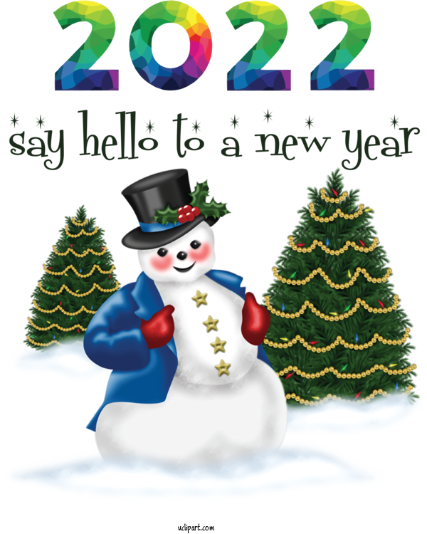Free Holidays Christmas Day Mrs. Claus New Year For New Year 2022 Clipart Transparent Background