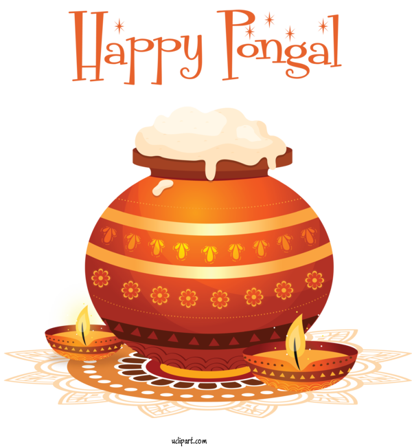 Free Holidays Pongal Makar Sankranti Festival For Pongal Clipart Transparent Background